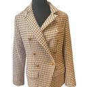 Houndstooth Women’s  Blazer Beige Size Medium Photo 0