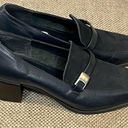 Krass&co WESLEY &  Navy Blue Heeled Leather Loafers with Buckle-8 Photo 0