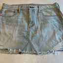 American Eagle  Womens Skirt SIze 10‎ Blue Denim Mini Distressed Mini Skirt Photo 0