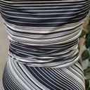 Press  & Bastyan Women Striped Acetate Cowl Neck Sleeveless Knee Length Dress 14 Photo 2