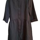 Tuckernuck  Black Royal Shirt Dress with 3/4 Sleeves Size XS Button Down Stretch Photo 4
