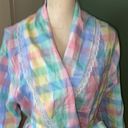 New Amanda Steward multicolor plaid robe, size L Size L Photo 5