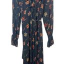 Paige  Promenade Silk Wrap Dress Black Floral Size Small Hi Low Hem Photo 1