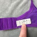 Second Skin Vintage Lilyette Bra 34C  Satin Sheer Lace Purple Unlined 878 USA Photo 7