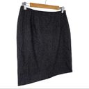 Ralph Lauren  Charcoal Gray 100% Wool Mini Pencil Skirt Lined Side Zipper Size 10 Photo 1