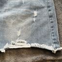 Jean Mini Skirt Denim Distressed Faded Y2K Punk Grunge Summer Festival Size 14 Photo 2