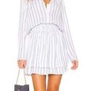 Rails Revolve  Jamine Linen Blend Mini Long Sleeve Dress Figi Stripe Size S Photo 0