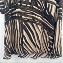 Nic+Zoe  Tunic Dress Animal Print Abstract Long Sleeve Black Cream Size Small Photo 2