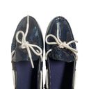 Cole Haan Cole Hann Navy Blue Shiny Patent Leather‎ Boat Shoes w/ White Laces Photo 2