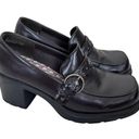 Vintage 90s Y2K Jazberry Chunky Platform Bratz Square Toe Loafers Sz 9 Photo 0