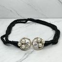 Twisted Black  Rope Faux Pearl Buckle Belt Size Small S Womens Photo 0