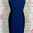 Loft  sleeveless blue black color block business professional office work dress s Photo 0