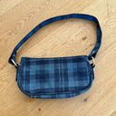 ASOS  Design 90's Shoulder Bag in Check Denim Blue Photo 1