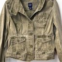 Gap  Military Jean Jacket green button front pockets vintage y2k size 10 Photo 8