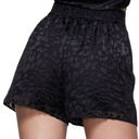 Good American  Midnight Leopard Short New large satiny black burnout animal print Photo 2