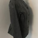 Coldwater Creek  Boho Black Gray Beaded Embroidered Denim Jacket Blazer Petite 6 Photo 1