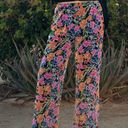 Lulus  Flourishing Beauty Black Floral Print Wide-Leg Pants Photo 3