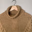 FOR THE REPUBLIC  Brown Chunky Cable Knit Turtleneck Sweater Size Large Photo 1