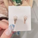 Kate Spade  Faux Pearl Rhinestone Ice Cream Cone Post Earrings/NEW Photo 0