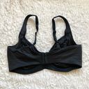 Cacique Unlined Full Coverage Bra 38DDD Black Subtle Sateen Sheen Underwire Photo 2