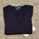 Polo Rhalp Lauren Cable-Knit Wool-Cashmere V-Neck O Sweater Size M  New Photo 1