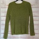 Lee Vintage  sweater green ribbed knit 1990s oversized sweater crewneck Small Photo 3