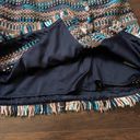 Juicy Couture  Black Label blue and brown fringe tweed mini skirt size 6 Photo 3