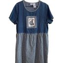 Brooks Bobbie  Denim Cat Plaid Dress Photo 0