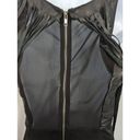 Nasty Gal  Black Leather Suede Sleeveless Mini Dress Long Fringe Mesh Back Small Photo 11