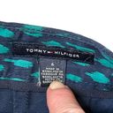 Tommy Hilfiger  Pencil Skirt Size 6 Navy Turquoise Pattern Cotton Stretch 30X20 Photo 5