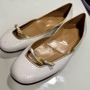 Valentino Garavani  Python snake-print white Gold Ballet Flats Ballerina shoes 39 Photo 0