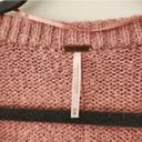 Free People Brookside Oversized Tunic Off Shoulder Sweater Alpine Rose Pink Medium Photo 2