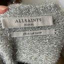 All Saints Rosetta Silver Tinsel Cropped Sweater Photo 6