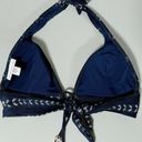 Robin Piccone Navy Blue Seashell Shells Tassels Halter Bikini Swim Top Designer Bathing Suit Luxury Swimwear Size M 🐚 Photo 1