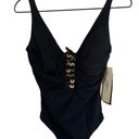 Gottex New!  Golden Touch One Piece V Neck Swimsuit Photo 6