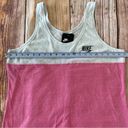 Nike  Sportswear Tank Womens XL pink Colorblock Vtg Logo Athletic New Photo 5