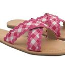 Draper James NIB  Piper Flat Sandals in Raspberry Pink Gingham Women's Size 8 Photo 8