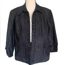 Dress Barn  | open front denim ruffle blazer Photo 0