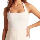 Abercrombie & Fitch Bodysuit AF Soft Collection M White Halter Square Neck NWOT Photo 0