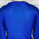 Vintage Blue  and green Christmas tree knit sweater Photo 5