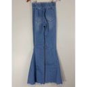 Lee Laynee &  High Rise Pull On Frayed Hem Bell Bottom Jeans Sz S Photo 2
