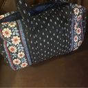 Vera Bradley  blue floral quilted retro satchel bag with zipper pouch set Photo 8