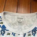 Roller Rabbit  Blue Monkey Pima Cotton Pajama Top Sz S Photo 1