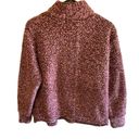 Weatherproof  Mauve Long Sleeve 1/4 Zip Mock Neck Lined Sherpa Pullover Size L Photo 1