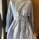 ZARA  blue oversized belted short dress Photo 4