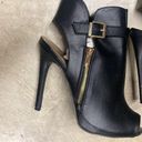 Charlotte Russe  black Open Toe Ankle Heel Bootie Women’s Size 10 Photo 4