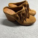 Kork-Ease Charly Fringe Block Heel Mule Booties in Tan Suede Size 6 NEW Photo 7