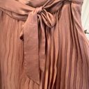 Anthropologie Maeve Paulina Pleated Midi Skirt Metallic Rose Pink, Size 6 Photo 5