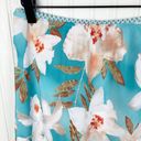 XOXO Vintage 90s Y2K  Jeans Satiny Turquoise Floral Print Flared Midi Slip Skirt Photo 3