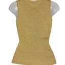 Laundry by Shelli Segal  Gold Sparkly Shell Tank Sz M Photo 3